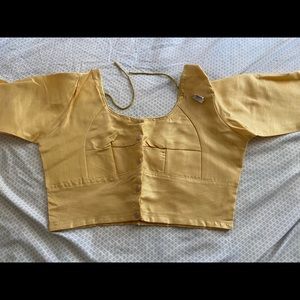 Golden colour silk blouse, size34/36